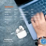EARBUDS SOUNDTEC 4 با ENC نوع C - سفید - برند پرودو Porodo - تصویر 5
