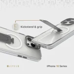 قاب دستگیره MAGSAFE MORPHIX برای آیفون 16 PRO MAX - خاکستری - برند لِوِلو Levelo - تصویر 3
