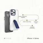 قاب دستگیره MAGSAFE MORPHIX برای iPhone 16 PRO MAX - آبی - برند لِوِلو Levelo - تصویر 4