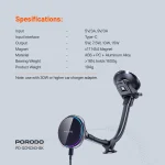 نگهدارنده شارژ MAGSAFE نیمه هادی - مشکی - برند پرودو Porodo - تصویر 11