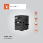 شارژر مسافرتی جهانی PORODO PD65W - خاکستری - برند پرودو Porodo - تصویر 16