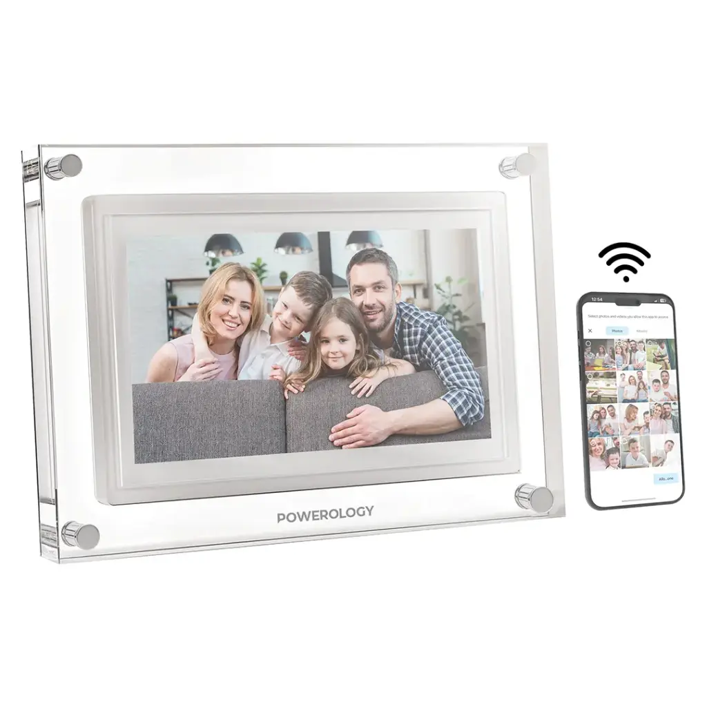 Powerology 10'' Smart Frame Digital Photo Display قاب عکس دیجیتال هوشمند پاورولوژی مدل PSM021 رنگ سفید