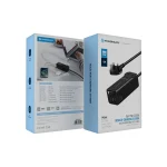 PD75W 2*USB-C +2*USB-A GAN DESKTOP POWER STRIP WITH RETRACTABLE CABLE - BLACK - تصویر 2