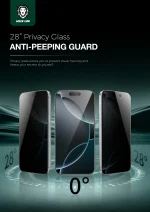 9H STEVE PRIVACY SCREEN PROTECTOR FOR IP 17 PRO - BLACK - تصویر 8