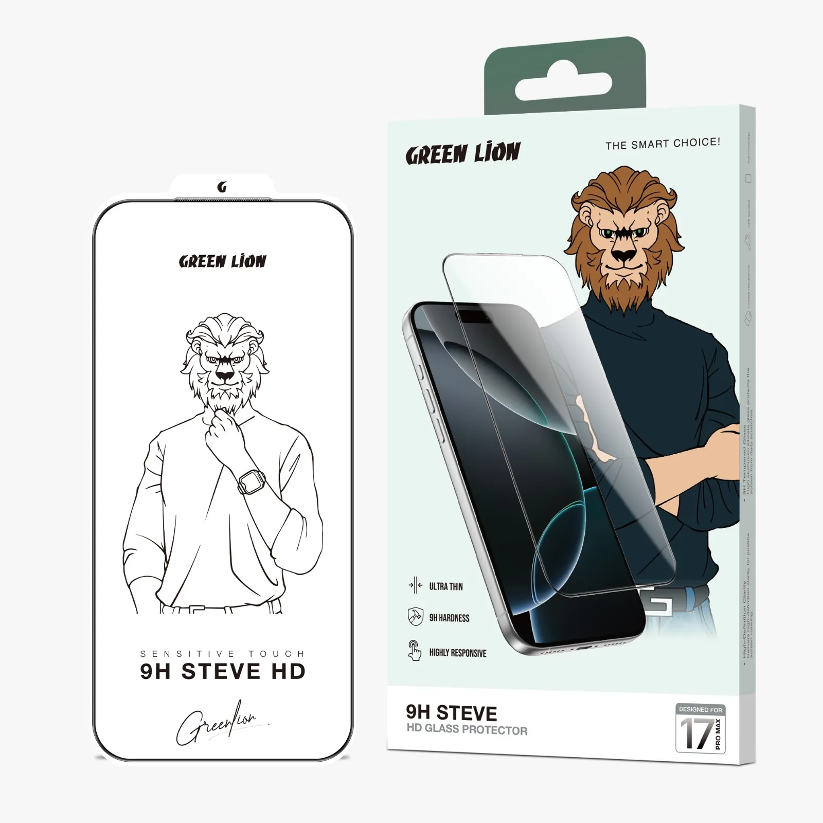 9H STEVE HD IP SCREEN PROTECTOR FOR 17 PRO MAX- CLEAR 9H STEVE HD IP SCREEN PROTECTOR FOR 17 PRO MAX- CLEAR - تصویر 1