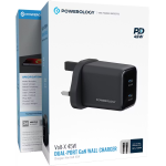 شارژر دیواری 45 وات پاورولوژی مدل PWP4845ACTOCBK با کابل USB-C به USB-C