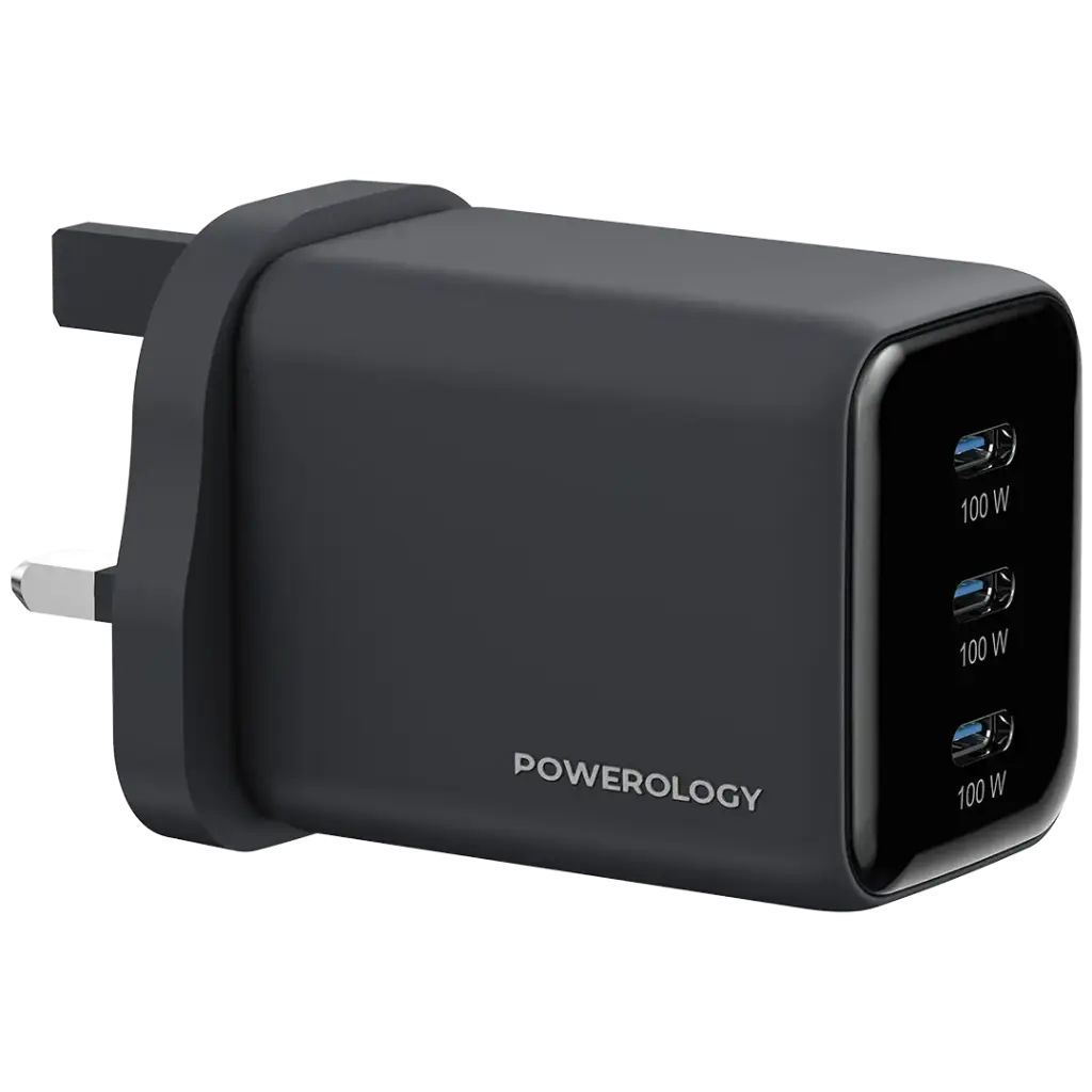 Powerology Volt-X 100W Multi-Port Gan Wall Charger شارژر دیواری 100 وات پاورولوژی مدل PWP1910BK