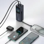 پاوربانک پاورولوژی مدل PWP001ADGY با ظرفیت 30000 میلی آمپر ساعت