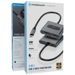 هاب تایپ سی 4 پورت پاورولوژی مدل PWFX2508AGY