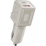 شارژر فندکی 60 وات گرین لاین مدل GNDVC12C کابل usb-c به usb-c