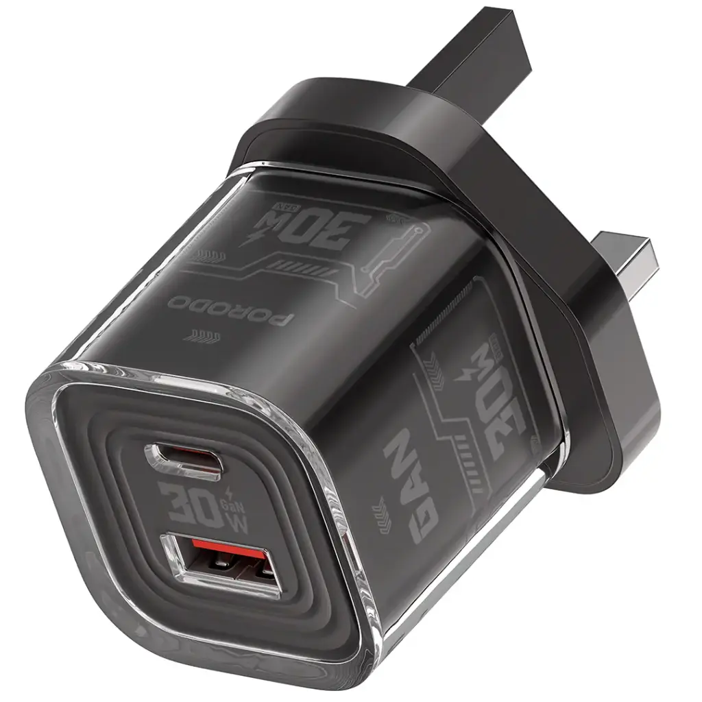 Porodo Tezclarte Quick Wall Charger Dual-Port Fast Charging شارژر دیواری فست شارژ پرودو مدل PDFWCH101