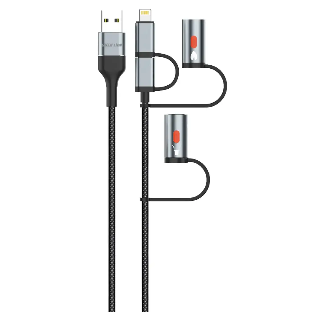 Green Lion 6 in 1 Cable PD 60W کابل شارژ 6 کاره گرین لاین مدل GN6N1CBLEBK