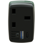 Car Power Hub 150W Car Inverter with PD 30W USB-C & USB-A - Black - تصویر 5
