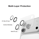 Kanzen iPhone 18 Pro Max Camera Lens Protector, 9H Hardness with AR Coating - Silver - تصویر 2