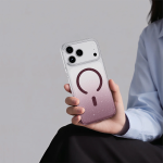 iPhone 18 Pro Glitter MagSafe Case - Burgundy - تصویر 2