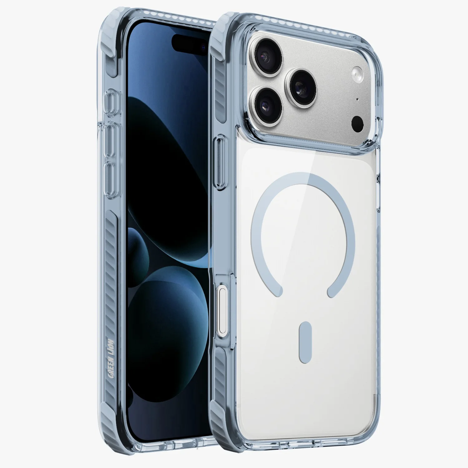 ATHENS MagSafe iPhone 18 Pro Max Case, PC/TPU/TPE Hybrid Material, Reinforced Corners - Blue ATHENS MagSafe iPhone 18 Pro Max Case, PC/TPU/TPE Hybrid Material, Reinforced Corners - Blue - تصویر 1