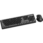 Wireless Keyboard & Mouse Set PDX225-GYB - Arabic Keys, Grey - تصویر 5