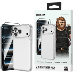 4-in-1 Defender Pack for iPhone 18 Pro Max, All Around Protection, [Lens Protector | Back Film | Shockproof Case | 9H Glass] - Clear - تصویر 3