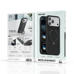 Minister iPhone 18 Pro Max MagSafe Case, PU Leather, 360 Rotating Stand - Black - تصویر 10