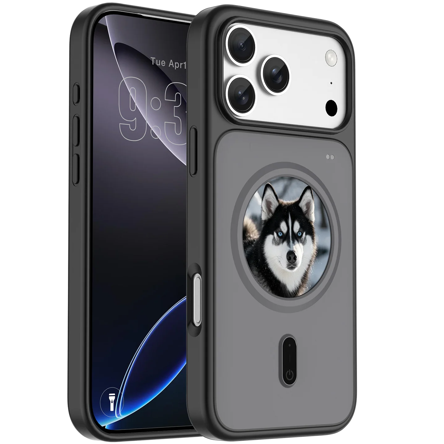 Smart Display Case with 1.85" IPS Screen & Rear-Camera Live Preview for iPhone 18 Pro Max/17 Pro Max - Black Smart Display Case with 1.85" IPS Screen & Rear-Camera Live Preview for iPhone 18 Pro Max/17 Pro Max - Black - تصویر 1