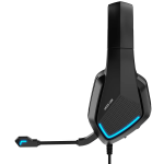 Commander Wired Gaming Headphones with Ambient LED Light & Fold-Away Mic - Black - تصویر 7
