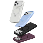 Silicone Stand Case for iPhone 18 Pro Max, 360° Rotating Stand - Burgundy - تصویر 11