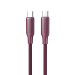 60W PD USB-C to USB-C PVC Fast Charging Cable (1m) - Burgundy