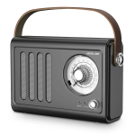 Vintage Radio Speaker GNVINRDSPKBK - Bluetooth 5.3, Black