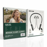 Clip Fit OWS Neckband Earbuds, 30 Hours Playtime, Bluetooth V5.4, TF Card Playback, Built-In Flashlight - Black - تصویر 5
