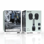 Car Phone Holder Dual Drive - Universal, Black - تصویر 4