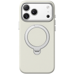 Kenton MagSafe Leather Case with Ring Kickstand for iPhone 18 Pro Max/17 Pro Max - Silver - تصویر 3
