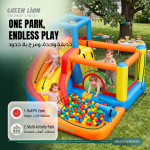 Joy Land Inflatable Bounce House with Water Slide, Trampoline & Ball Pit, 60s Inflation, Blower Included, 3.1x2.8x2.1m - Multicolor - تصویر 3