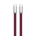 Ultra-Thin Braided 100W USB-C to USB-C Cable (1m) - Burgundy