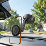 GX-94 MagSafe Suction Car Phone Holder, Super Strong Magnets, Fully Adjustable - Black - تصویر 3