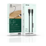 USB Cable USB-A to USB-C 60W 1m - Silicone, Black - تصویر 3