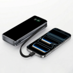 Madrid 25000mAh Power Bank 100W PD Ultra-Fast Built-in USB-C Cable Digital Display - Black - تصویر 8