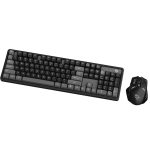 Wireless Keyboard & Mouse Set PDX225-GYB - Arabic Keys, Grey - تصویر 4