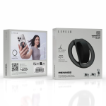 Rennes Rotating Phone Ring Stand with Liquid Silicone Loop & Magnetic Ring - Grey - تصویر 6