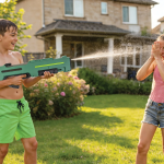 Water Gun GN65 - Dual Nozzle, Electric & Manual, Dark Green - تصویر 6