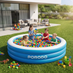 Lifestyle Propre Family Inflatable Swimming Pool 229x229x56cm 3 Air Chambers Quick Setup - Blue - تصویر 2