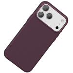 Leather iPhone 18 Pro Max MagSafe Case, Eco-Leather - Burgundy - تصویر 4