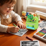Little Click 2.4" Dual Mode Instant Print Kids Camera, 1080P FHD, 48MP - Green - تصویر 3