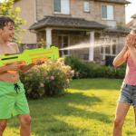 Water Gun GN65 - Dual Nozzle, Electric & Manual, Green - تصویر 6