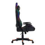 Gaming Chair PDXLK2513BKOG - Ergonomic RGB, Built-In Speakers, Black - تصویر 3