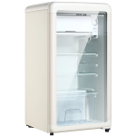 GMF-83A Mini Fridge, 83L Capacity, Transparent Door + Interior Lights + Adjustable Shelves - White