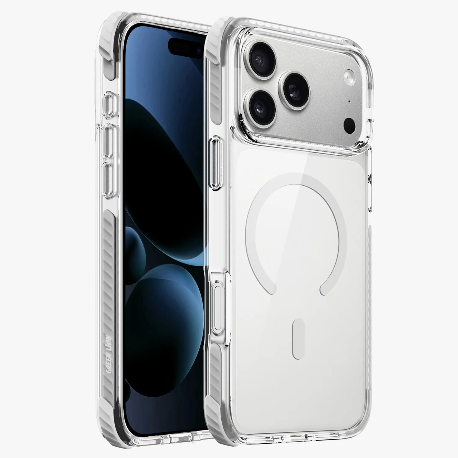 ATHENS MagSafe iPhone 18 Pro Max Case, PC/TPU/TPE Hybrid Material, Reinforced Corners - Grey ATHENS MagSafe iPhone 18 Pro Max Case, PC/TPU/TPE Hybrid Material, Reinforced Corners - Grey - تصویر 1