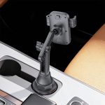 Car Phone Mount GX-72 - Adjustable Cup Holder, Black - تصویر 5