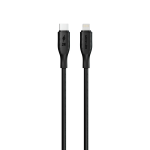 Silicone USB-C to Lightning Cable 27W 1M - Black
