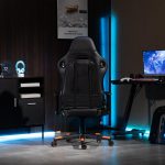 Gaming Chair PDXLK2513BKOG - Ergonomic RGB, Built-In Speakers, Black - تصویر 8
