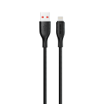 Silicone USB-A to Lightning Cable 12W 1m - Black